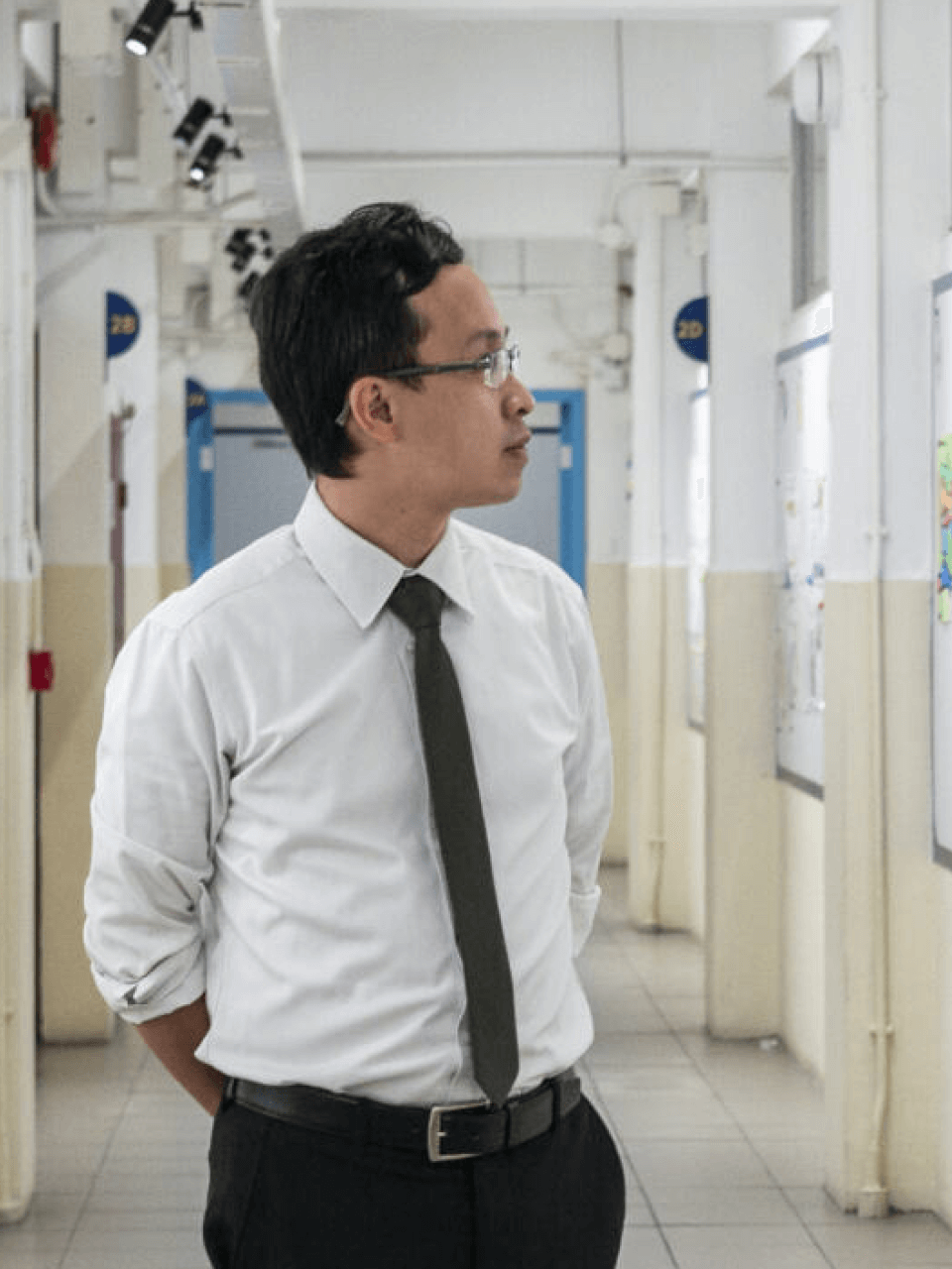 fueling engine future innovation teacher walking on corridor