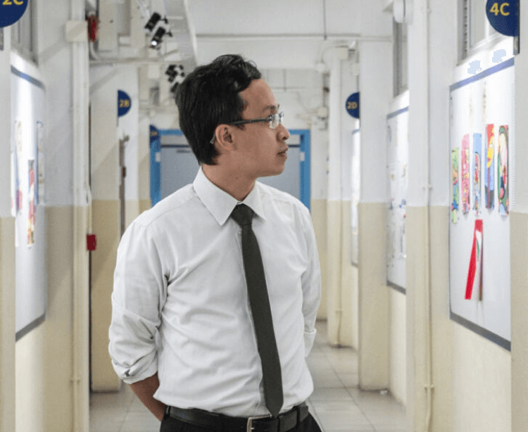 fueling engine future innovation teacher walking on corridor