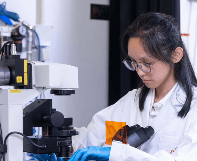 female medical engineer Experimenting portrait image