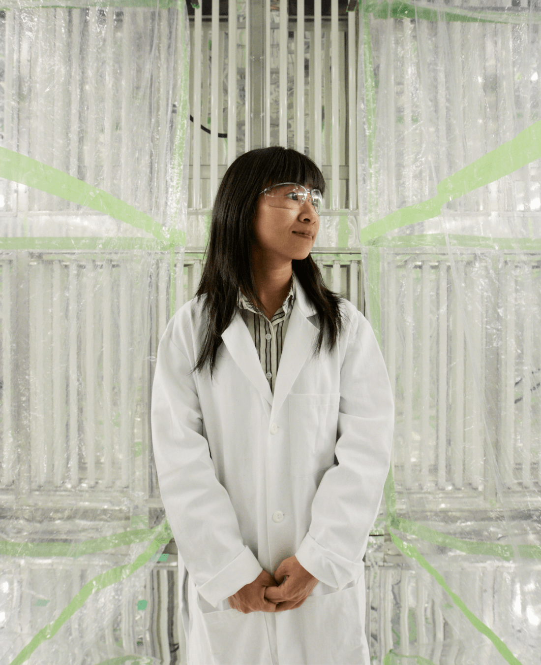 sally ng in lab coat